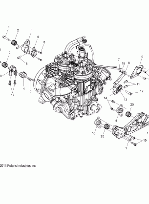 ENGINE MOUNTING - S16DP6 ALL OPTIONS (49SNOWENGINEMOUNT156PROS)