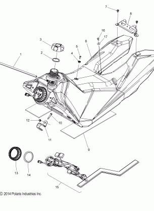 FUEL SYSTEM FUEL TANK ASM. - S16DP8 ALL OPTIONS (49SNOWFUEL15PROS)