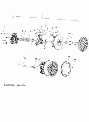 DRIVE TRAIN CLUTCH PRIMARY - S16DP8 ALL OPTIONS (49SNOWDRIVECLUTCH15PROS)