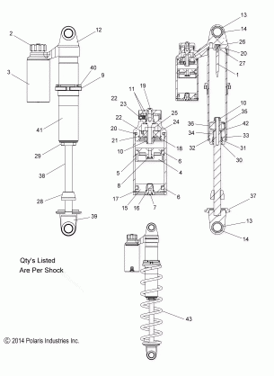 SUSPENSION SHOCK IFS (7044120) - S16DP8 ALL OPTIONS (49SNOWSHOCKIFS7044120)