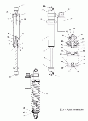 SUSPENSION SHOCK REAR TRACK (7043959) - S16DP8 ALL OPTIONS (49SNOWSHOCKREAR7043959)