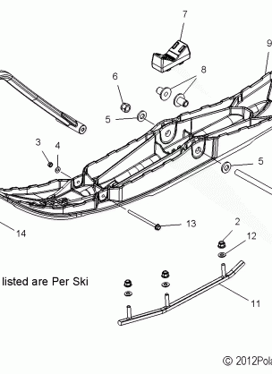 STEERING SKI ASM. - S16DS6 ALL OPTIONS (49SNOWSKIASM13600LE)