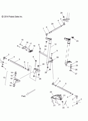 STEERING LOWER - S16CK6 / CM6 ALL OPTIONS (49SNOWSTEERINGLWR15RMK)