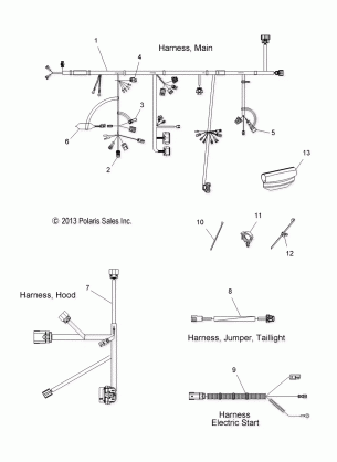 ELECTRICAL WIRE HARNESS - S16CP8 ALL OPTIONS(49SNOWHARNESS14INDY)