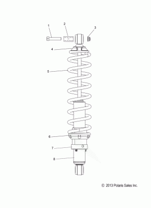 SUSPENSION SHOCK REAR TRACK (7043994) - S16CR5BSA / BSL (49SNOWSHOCKREAR7043994)