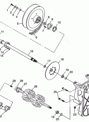 DRIVE TRAIN 500 INDY 0982764(A)(B) and EUROPEAN 500 INDY E982764A (4942104210B014)