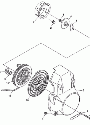 RECOIL STARTER 500 INDY 0982764(A)(B) and EUROPEAN 500 INDY E982764A (4942104210D001)