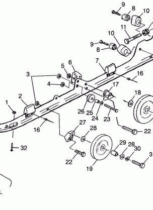 RAIL MOUNTING (SUSPENSION) 500 INDY 0982764(A)(B) and EUROPEAN 500 INDY E98 (4942104210B008)