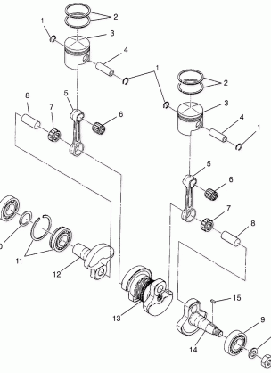 PISTON and CRANKSHAFT LITE TOURING 0983133 and EUROPEAN LITE TOURNG E983133 (4941934193C005)