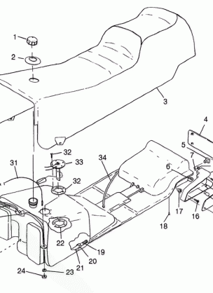 SEAT and GAS TANK - 0983357 (4942534253a006)