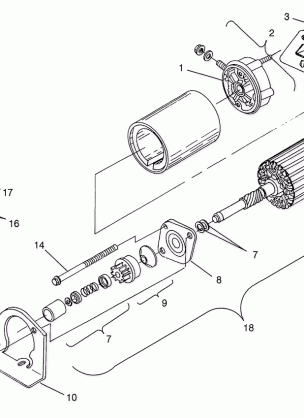 STARTING MOTOR - 0983357 (4942534253d003)