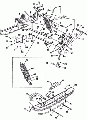 FRONT SUSPENSION and SKI - 0983357 (4942534253b007)