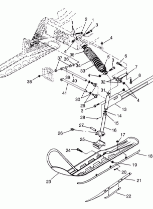 FRONT SUSPENSION and SKI - 0983433 (4941864186B001)