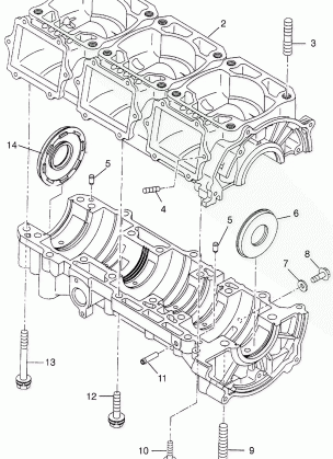 CRANKCASE 600 XCR 0985677 (4943164316C009)