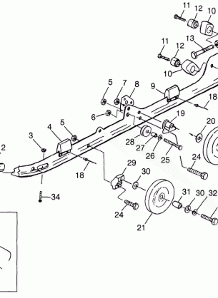 RAIL MOUNTING (SUSPENSION) 700 XCR 0985678(A) and EUROPEAN 700 XCR E985678 (4943114311B011)