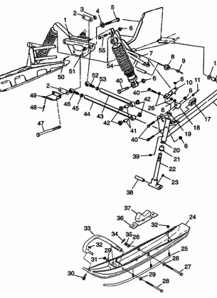 FRONT SUSPENSION and SKI 700 XCR 0985678(A) and EUROPEAN 700 XCR E985678 (4943114311B002)