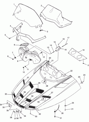 HOOD 700 XCR 0985678(A) and EUROPEAN 700 XCR E985678 (4943114311A010)