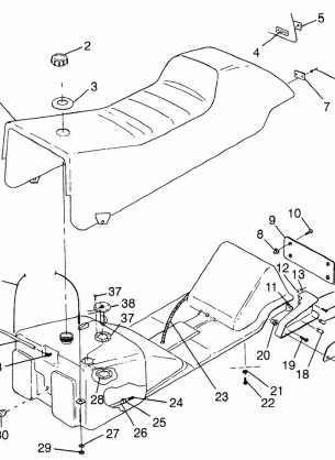 SEAT and GAS TANK 700 XCR 0985678(A) and EUROPEAN 700 XCR E985678 (4943114311A006)