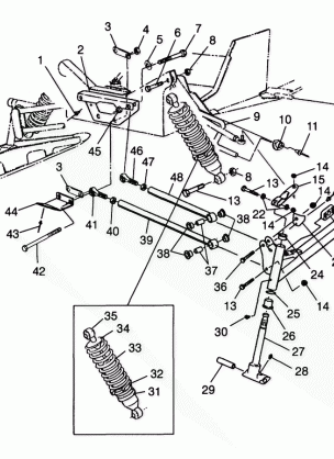 FRONT SUSPENSION and SKI - E980958 (4944634463b001)