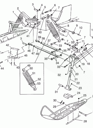 FRONT SUSPENSION and SKI 500 INDY 0982764(A)(B) and EUROPEAN 500 INDY E9827 (4942104210B005)