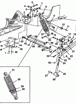 FRONT SUSPENSION  500 RMK 0982964 and  EUROPEAN 500 RMK E982964 (4942634263B001)