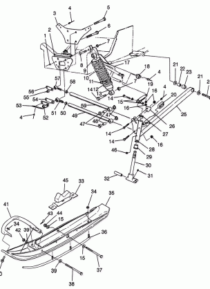 FRONT SUSPENSION and SKI - 0985378 (4943404340b007)