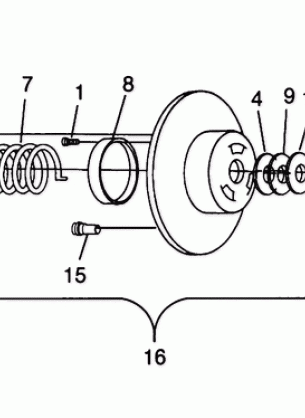 DRIVEN CLUTCH 600 RMK 0980958 and EUROPEAN 600 RMK E980958 (4944634463C002)