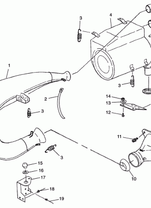 EXHAUST SYSTEM 600 RMK 0980958 and EUROPEAN 600 RMK E980958 (4944634463C003)