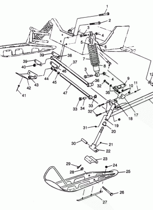 FRONT SUSPENSION and SKI TRAN SPORT 0970143 and EUROPEAN TRAN SPORT E970143 (4938293829B002)