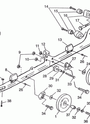 RAIL MOUNTING (SUSPENSION) 440 XCR 0971660 (4937893789B008)