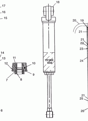 FOX SHOCK - REAR TRACK AND RESERVOIR - 0971660 (4937893789C003)