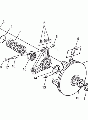 DRIVE CLUTCH WIDETRAK GT 0972061 and EUROPEAN WIDETRAK GT E972061 (4938173817B013)