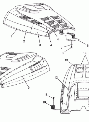 HOOD - FOAM / FOIL WIDETRAK LX 0972065 and  EUROPEAN WIDETRAK LX E972065 (4938223822A012)