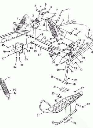 FRONT SUSPENSION and SKI 440 LC 0972760 (4938353835A012)