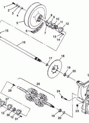 DRIVE TRAIN CLASSIC TOURING 0973365 and EUROPEAN CLASSIC TOURING E973365 (4938493849B010)