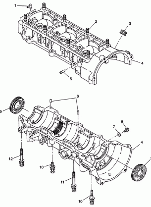 CRANKCASE XLT LTD 0973756 and EUROPEAN XLT LTD E973756 (4937793779C004)