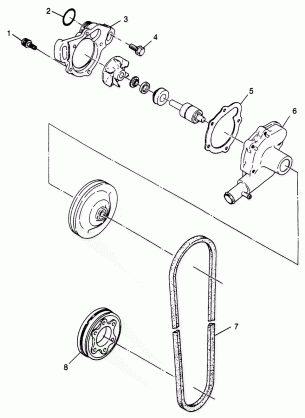 WATER PUMP 500 EFI 0973774 (4938423842C008)