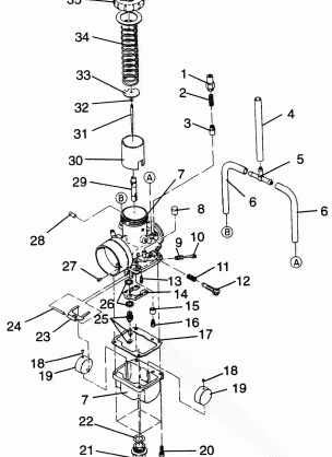 CARBURETOR 600 XCR 0975677 600 XCR SE H975677 and EUROPEAN 600 XCR SE E975 (4937963796D004)