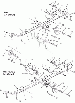 RAIL MOUNTING (SUSPENSION) TRAIL 0972761 EUROPEAN TRAIL E972761 TRAIL TOU (4938313831C004)