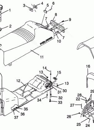 SEAT and GAS TANK TRAIL 0972761 EUROPEAN TRAIL E972761  TRAIL TOURING 097 (4938313831A010)