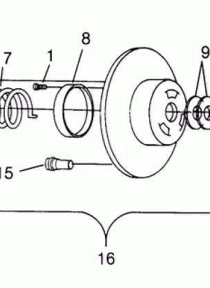 DRIVEN CLUTCH 500 0972764  EUROPEAN 500 E972764 500 SKS 0972564  EUROPEA (4938393839C009)