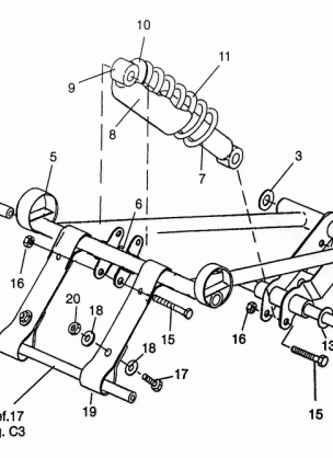 FRONT TORQUE ARM (TOURING) TRAIL TOURING 0972262 and EUROPEAN TRAIL TOURING (4938313831C007)