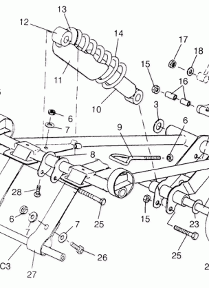 FRONT TORQUE ARM (TRAIL) TRAIL 0972761 and EUROPEAN TRAIL E972761 (4938313831C006)