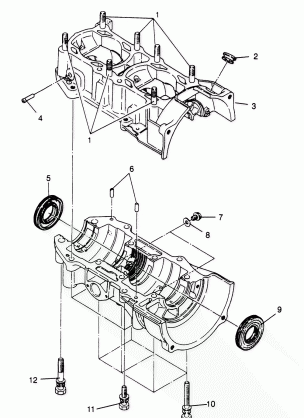 CRANKCASE 500 0972764  EUROPEAN 500 E972764  500 SKS 0972564 EUROPEAN 50 (4938393839C014)