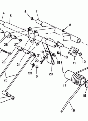 REAR TORQUE ARM (SKS) 500 SKS 0972564 and EUROPEAN 500 SKS E972564 (4938393839C007)