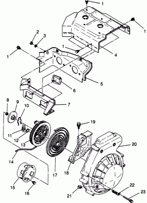 BLOWER HOUSING & RECOIL LITE GT 0973133 and EUROPEAN LITE GT E973133 (4938253825C010)