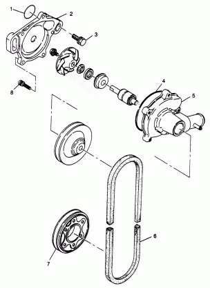 WATER PUMP XLT TOURING 0973357 and EUROPEAN XLT TOURING E973357 (4937723772C010)