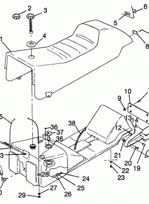 SEAT and GAS TANK Storm 0975782 Storm S.E. H975782 European Storm S.E. E9 (4937823782A007)