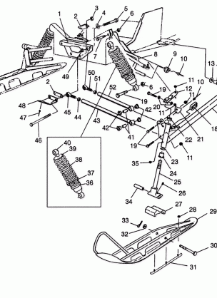 FRONT SUSPENSION and SKI ULTRA SP 0970678 (4938093809B001)