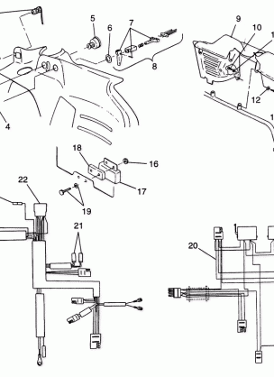 CONSOLE and WIRE HARNESS 600 XCR 0975677 600 XCR SE H975677 and EUROPEAN 6 (4937963796A010)